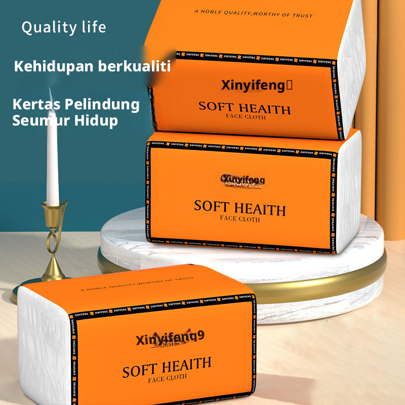 Tisu Muka Isi Rumah Tuala Kertas Pakai Lembut Penyerap Tinggi Tisu Bersih untuk Dapur Rumah Bilik Mandi Penggunaan Harian