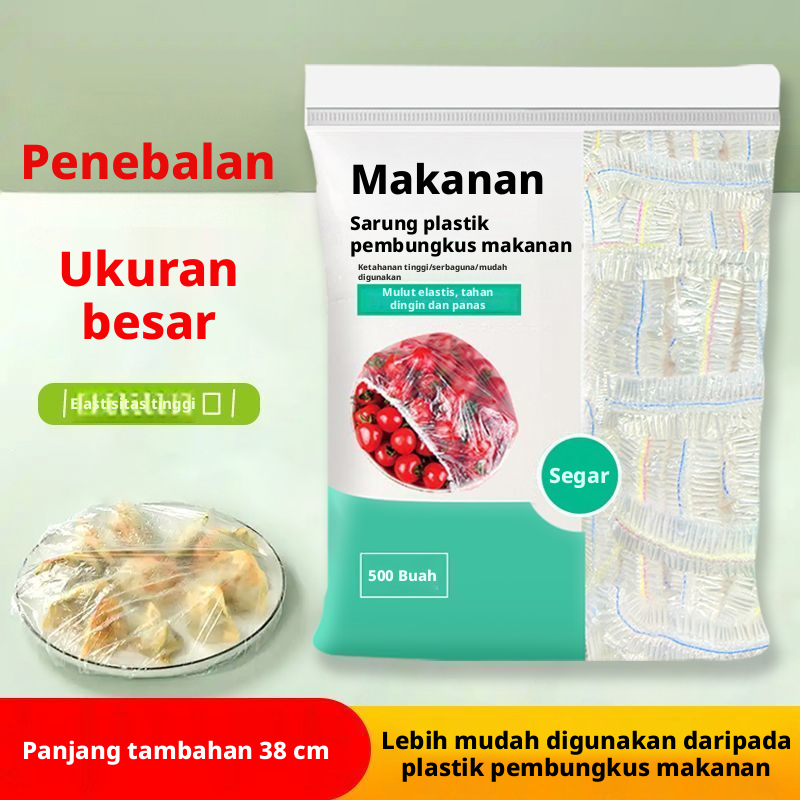 Food Grade PE Plastic Wrap Menebal Ukuran Besar Dapur Cling Film Tahan Suhu Tinggi Penggunaan Freezer Microwave