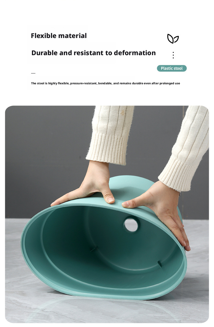 Anti Wear Household Sitting Stool Heavy Duty Small Indoor Bench Non Slip Base Portable Stool for Home Apartment Dormitory Use