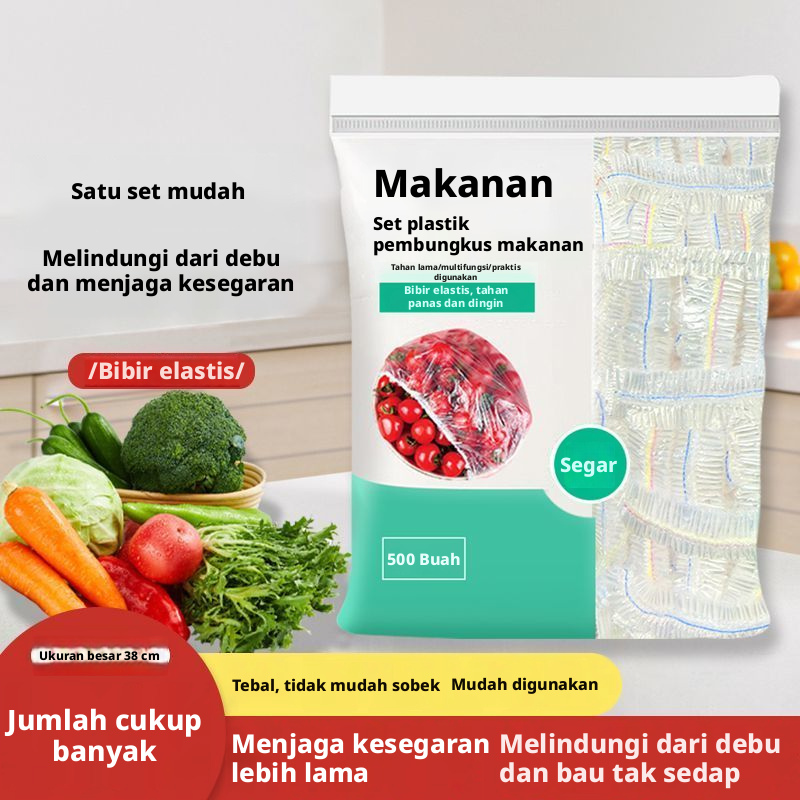 Food Grade PE Plastic Wrap Menebal Ukuran Besar Dapur Cling Film Tahan Suhu Tinggi Penggunaan Freezer Microwave
