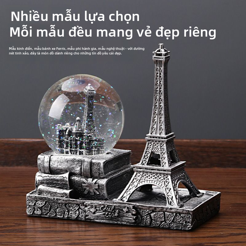 Cổ điển Paris Tháp Eiffel Quả cầu pha lê Trang trí sáng tạo Tủ rượu Trang trí nội thất Máy tính để bàn Trang trí nội thất cho Phòng khách Trang trí nội thất