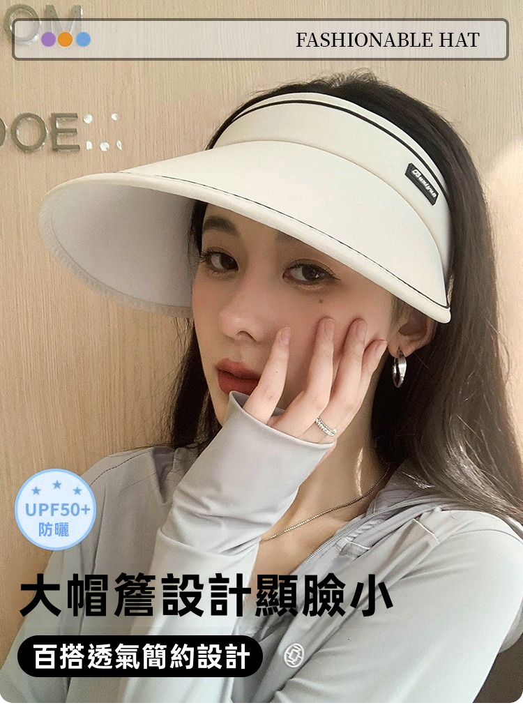 Womens Empty Top Sun Visor Hat Uv Protection Wide Brim Foldable Summer Outdoor Beach Sports Hat for Ladies