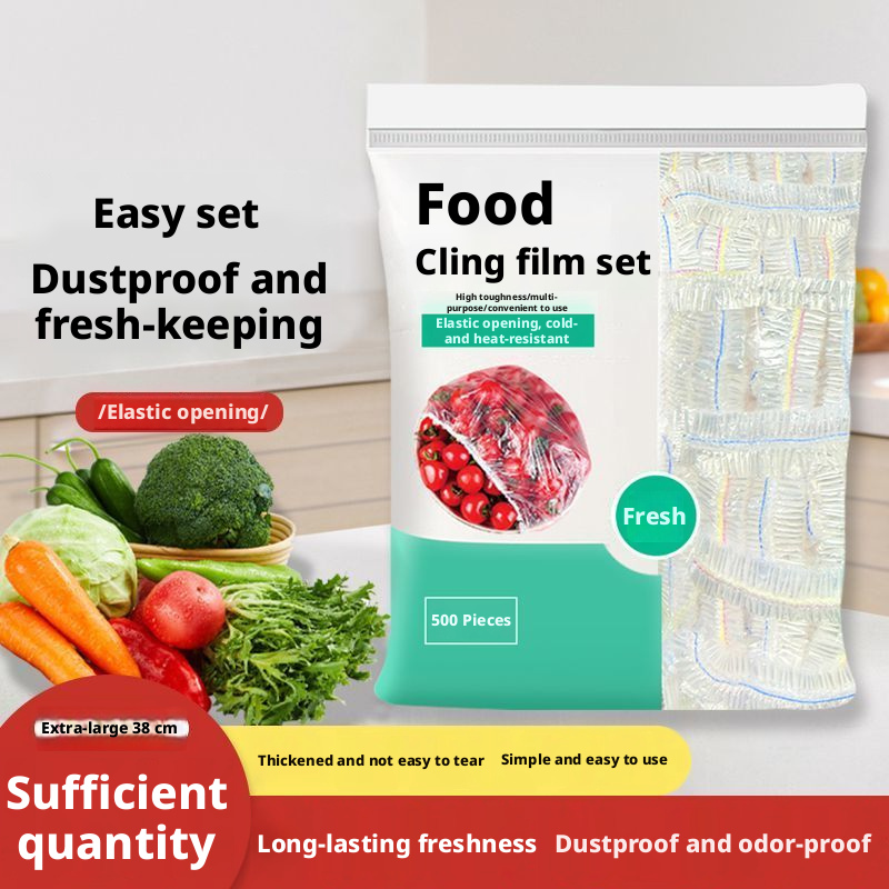 Food Grade PE Plastic Wrap Thickened Large Size Kitchen Cling Film High Temperature Resistant Microwave Freezer Use