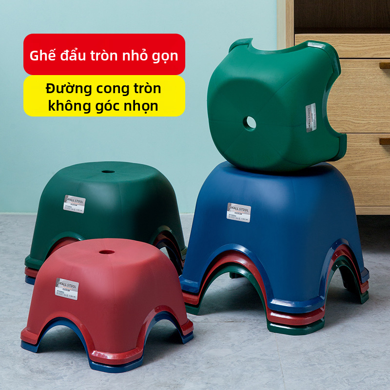 Tiết kiệm không gian Hộ gia đình Ghế dài nhỏ Thoải mái Ngồi Ghế đẩu không trơn trượt Ổn định cho Phòng khách Phòng tắm Lối vào Sử dụng tại nhà