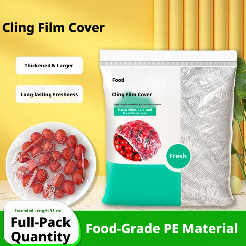 Food Grade PE Plastic Wrap Thickened Large Size Kitchen Cling Film High Temperature Resistant Microwave Freezer Use