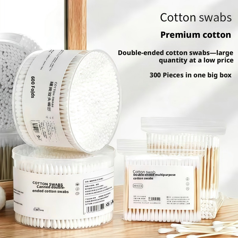 Disposable Double Head Cotton Swabs Multi-size Cotton Sticks for Makeup Remover Ear Cleaning Skin Disinfection