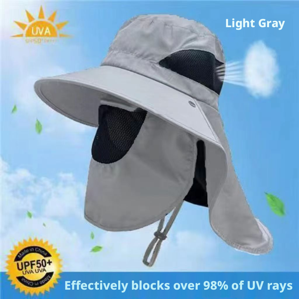 Topi Matahari Baldi Cepat Kering Lelaki Boleh Dilipat Bernafas Topi Perlindungan UV Sukan Luar