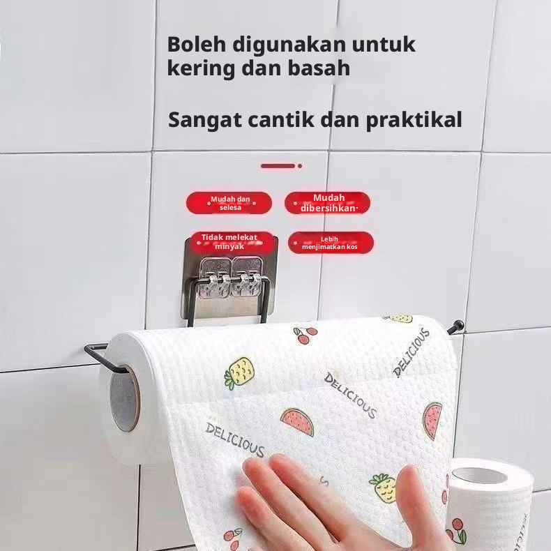 Kain Pembersih Malas Dapur Pakai Buang Lap Pinggan Penyerap Minyak Bukan Tenunan untuk Pembersihan Isi Rumah