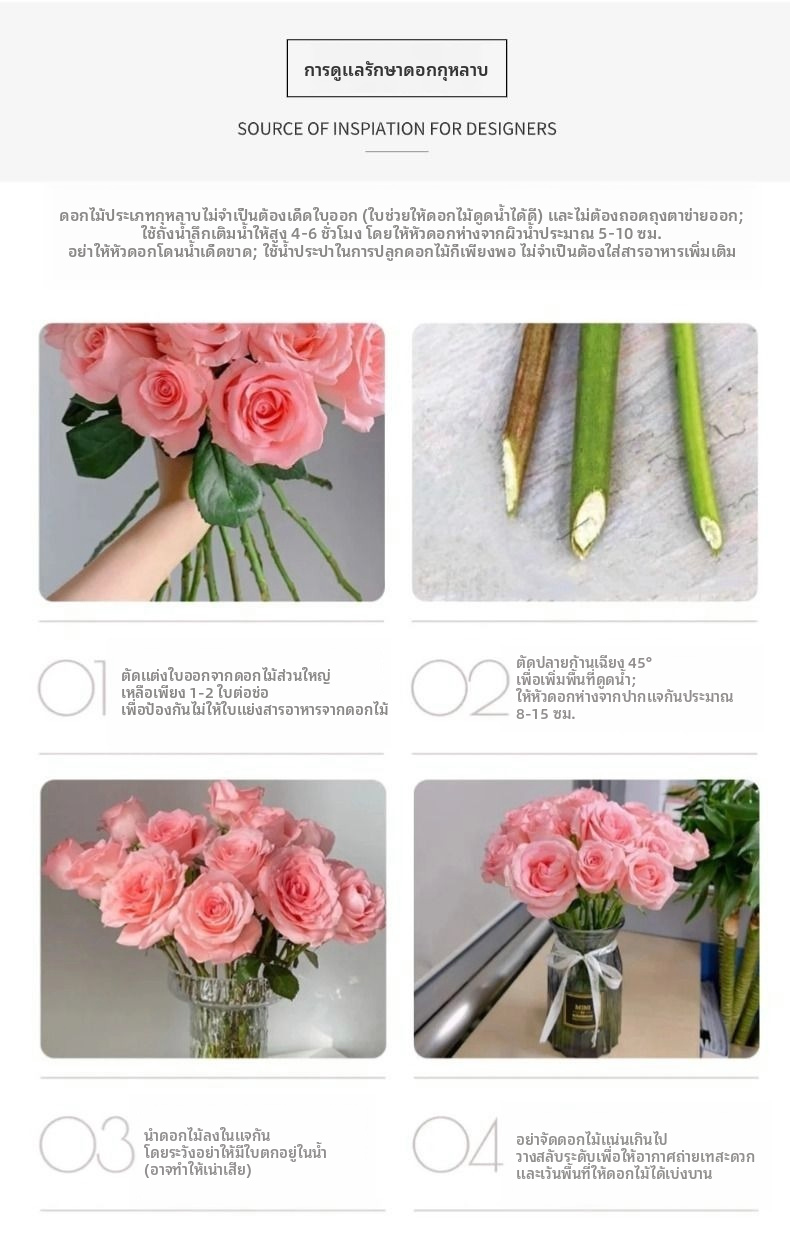 เจ้าหญิงไดอาน่าโรสตัดสด | กุหลาบชาไฮบริดก้านยาวสีชมพูพีชหรูหราสำหรับช่อดอกไม้งานแต่งงาน