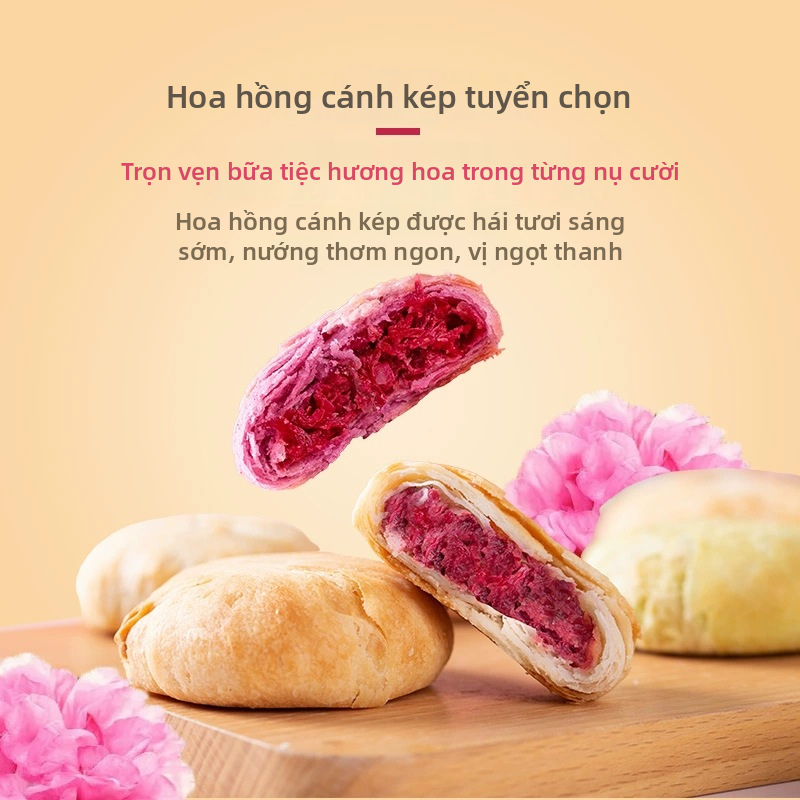 Bánh Hoa Hồng Vân Nam | Bánh Ngọt Trung Quốc Xylitol | Món Ăn Nhẹ Truyền Thống Trung Quốc Mới Nướng