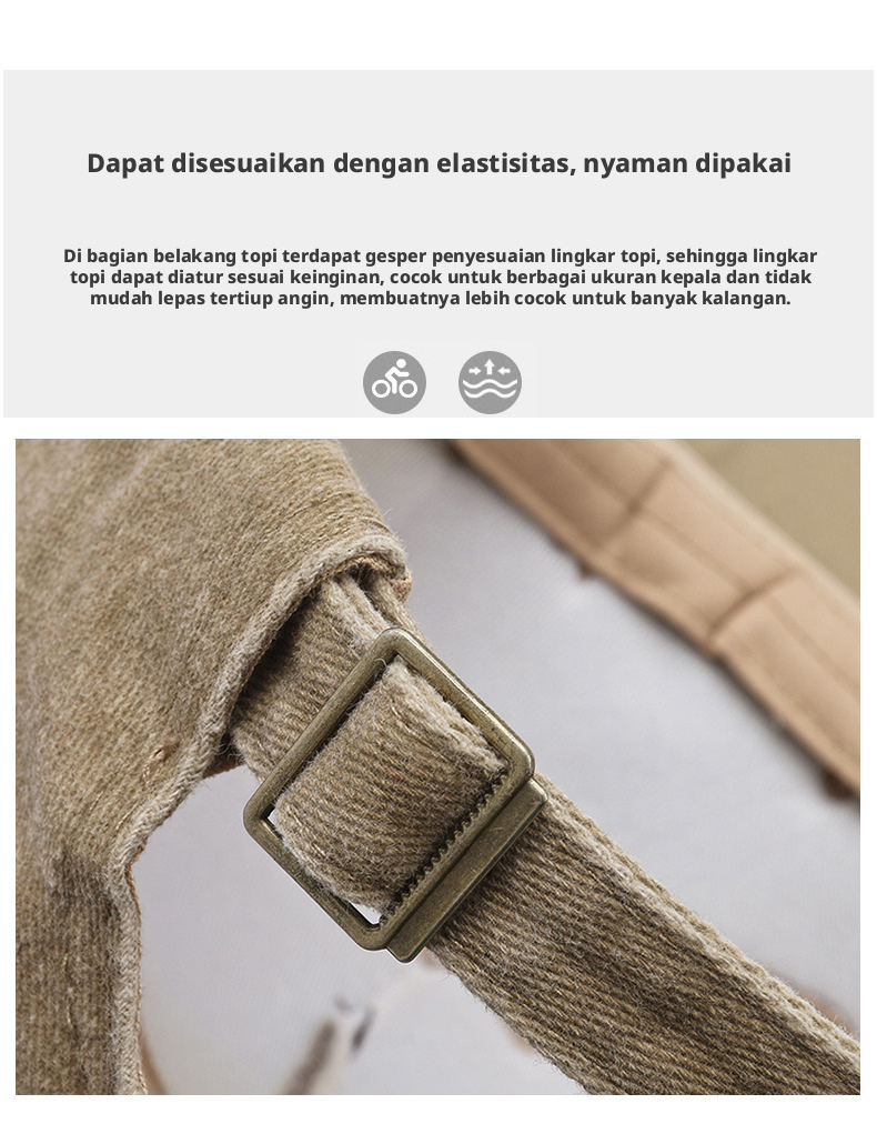Topi Bisbol Pria Klasik Warna Solid Topi Pengemudi Olahraga Kasual yang Dapat Disesuaikan