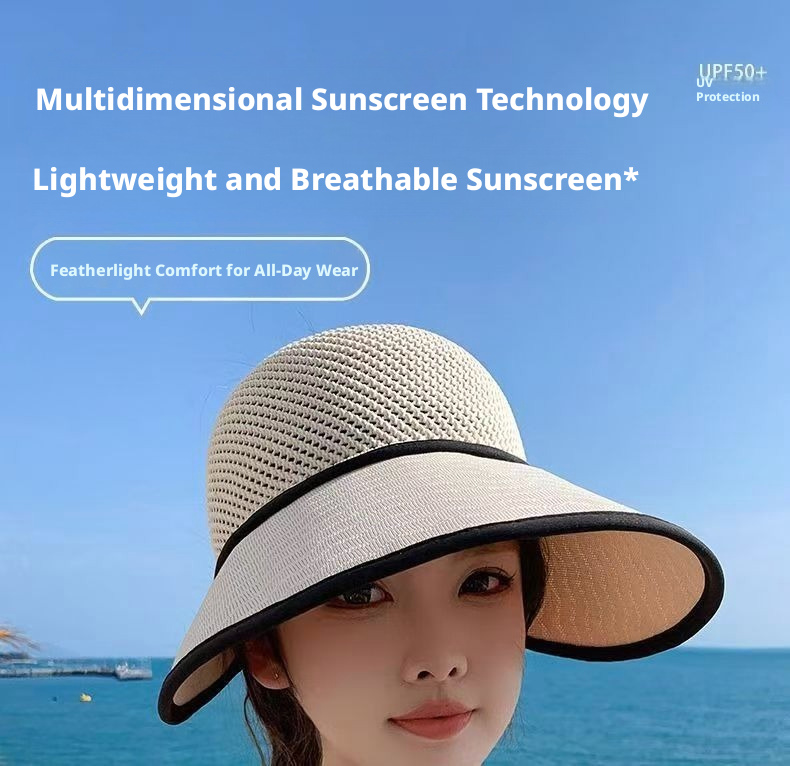 Women Foldable Bucket Sun Hat UV Protection Wide Brim Outdoor Beach Hat