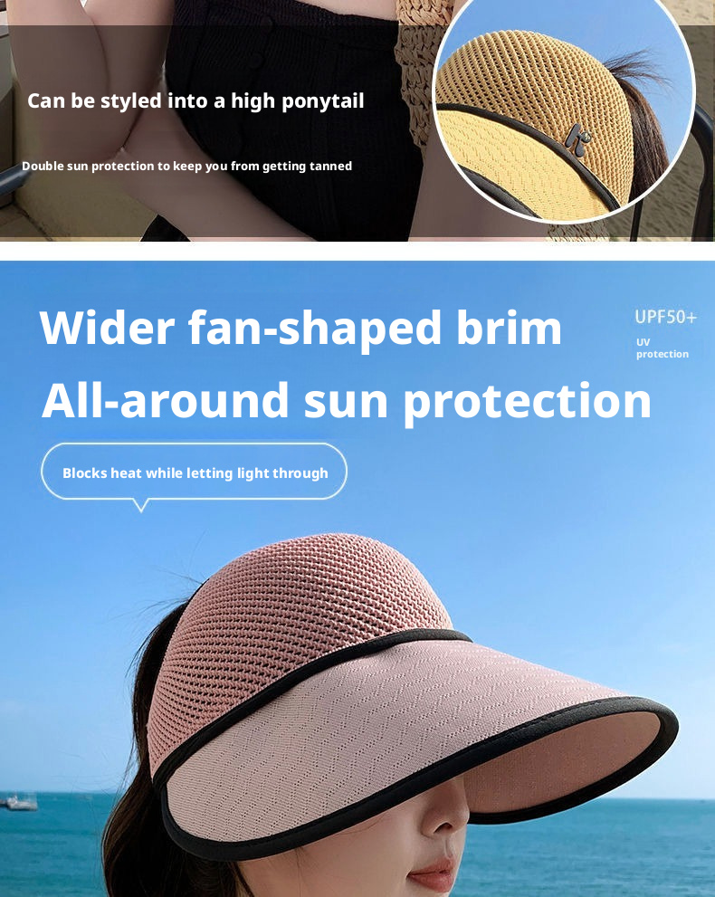 Women Foldable Bucket Sun Hat UV Protection Wide Brim Outdoor Beach Hat