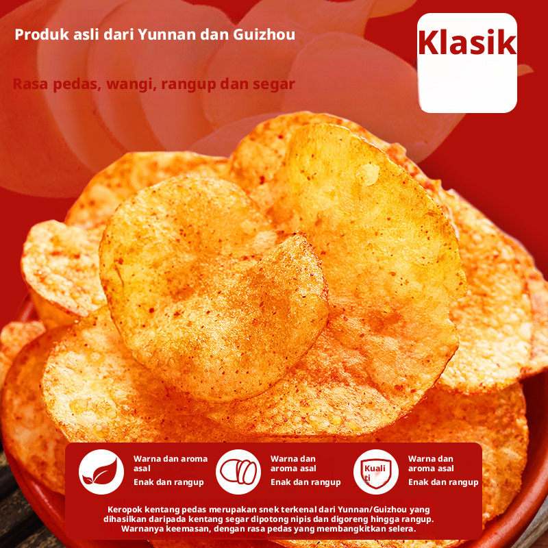 Beli Kerepek Kentang Pedas Yunnan Dalam Talian | Snek Khusus Guizhou dari China - Pickshell Mall