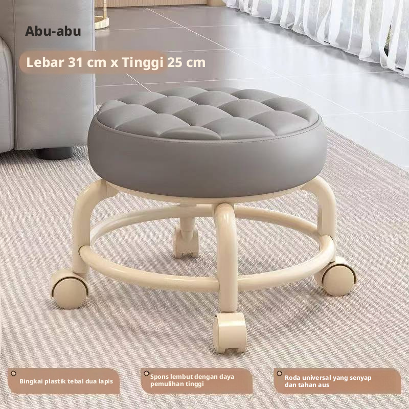 Bangku Bergulir Rendah dengan Roda Universal Diam 360 ° Putar Pulley Bangku Rendah Kursi Seluler Multifungsi untuk Pekerjaan Garasi Pembersihan Rumah Tangga