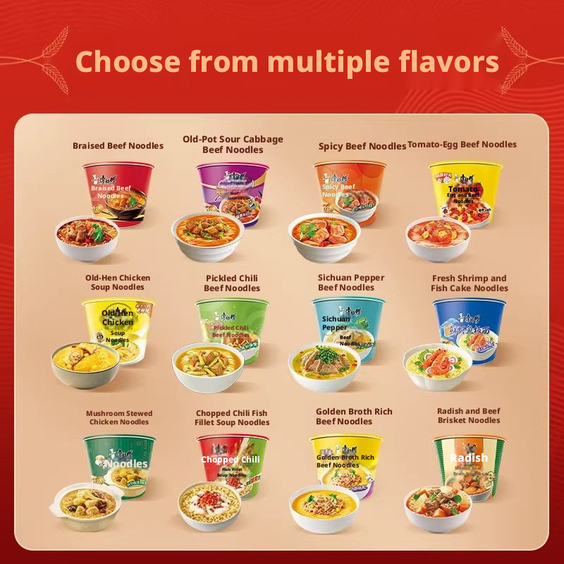 Master Kong Cup Instant Noodles Multi Flavors Quick Cook Asian Ramen