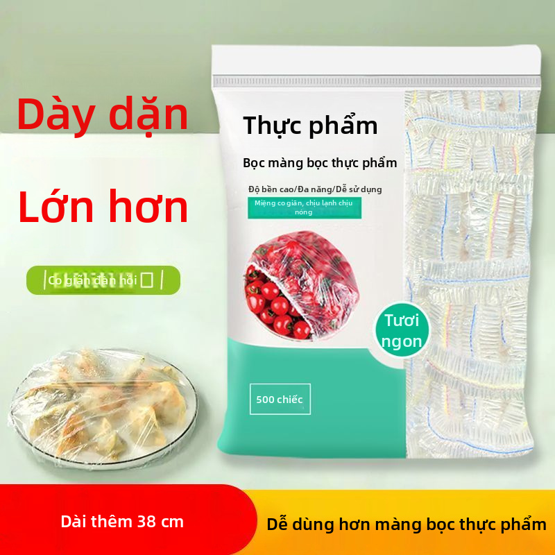Bọc Nhựa PE Cấp Thực Phẩm Màng Bọc Nhà Bếp Kích Thước Lớn Dày Dặn Sử Dụng Tủ Đông Lò Vi Sóng Chịu Nhiệt Độ Cao