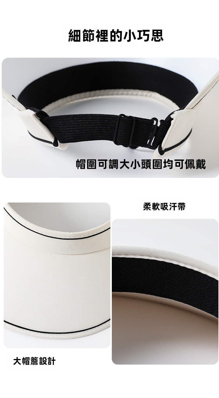 Womens Empty Top Sun Visor Hat Uv Protection Wide Brim Foldable Summer Outdoor Beach Sports Hat for Ladies
