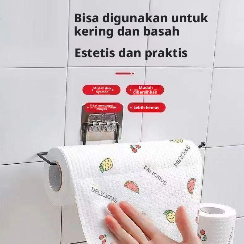 Dapur Sekali Pakai Kain Pembersih Malas Tisu Piring Penyerap Minyak Non-Anyaman untuk Pembersihan Rumah Tangga