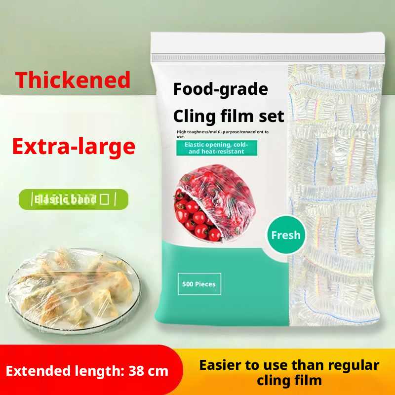 Food Grade PE Plastic Wrap Thickened Large Size Kitchen Cling Film High Temperature Resistant Microwave Freezer Use