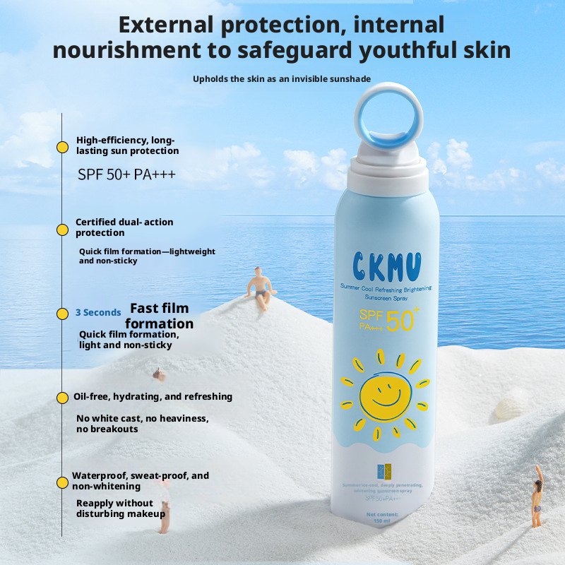 Travel Size Hydrating Sunscreen Spray SPF50 For Sensitive Skin Broad Spectrum UV Block