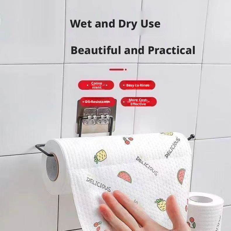 Disposable Kitchen Lazy Cleaning Cloth Non-Woven Oil Absorbent Dish Wipes for Household Cleaning