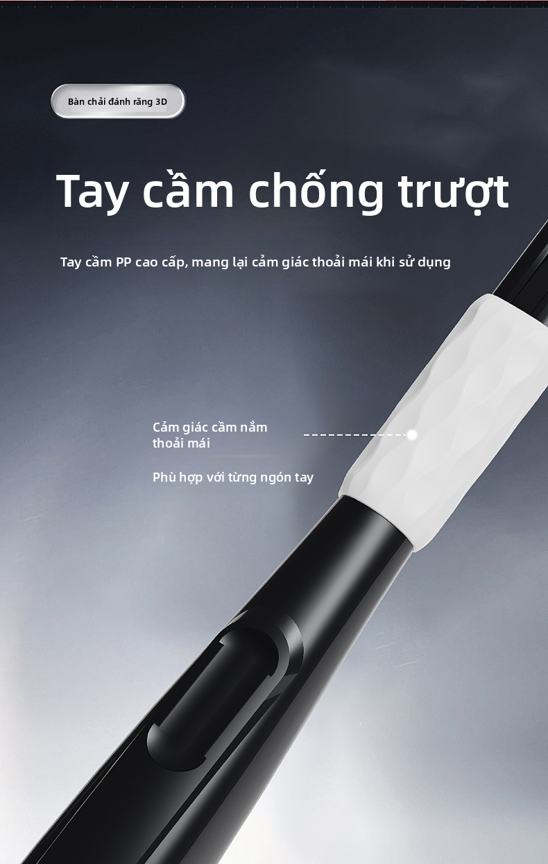 Bàn chải đánh răng lông mềm dành cho người lớn 3 gói, Bàn chải đánh răng thủ công ba đầu để làm sạch sâu