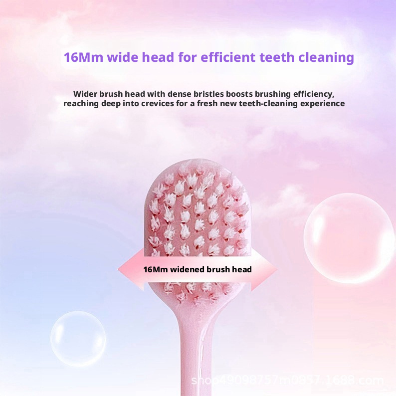 Adult soft-bristled toothbrush 5-piece pack, slim-fitting head manual toothbrush, suitable for family couples