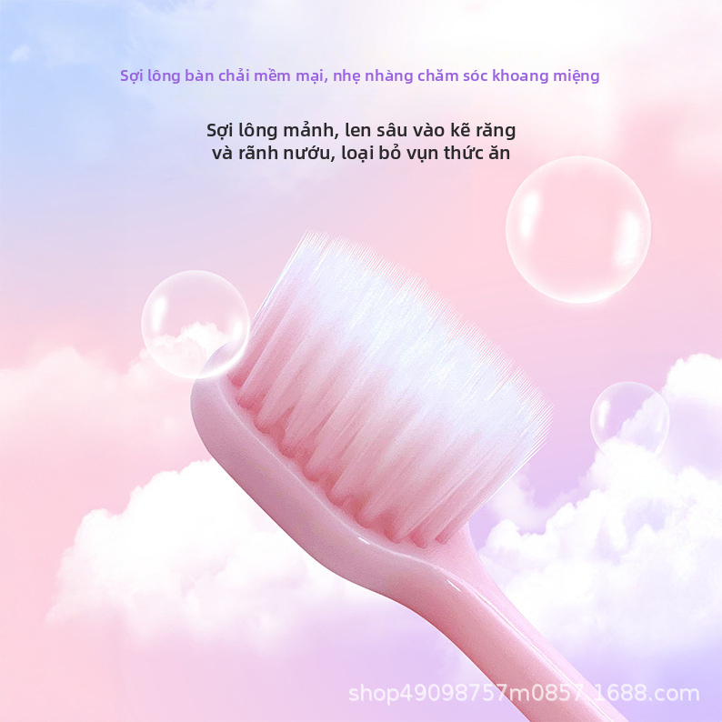 Bàn chải đánh răng lông mềm dành cho người lớn 5 gói, Bàn chải đánh răng thủ công đầu mỏng cho các cặp đôi tại nhà