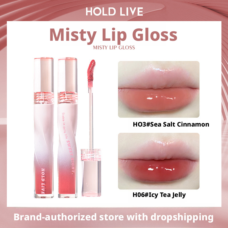 HOLD LIVE Lip Gloss Set 2 pcs, Water Gloss Mirror Lip Glaze, Moisturizing Lip Enhancer, Made in China