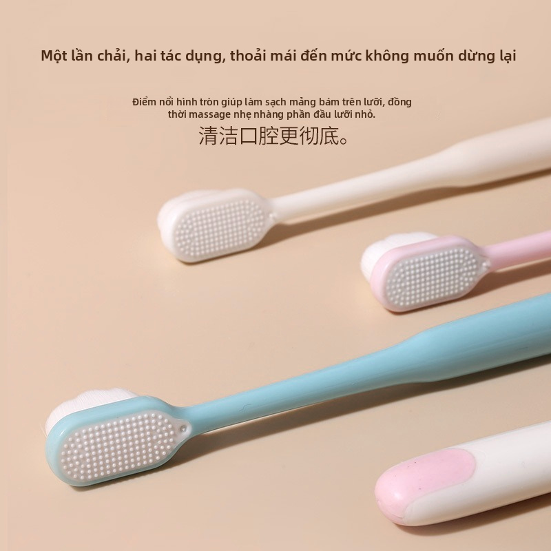 Sikat Gigi Bulu Lembut LERCH 2 Pack, Sikat Gigi Manual untuk Dewasa, Cina