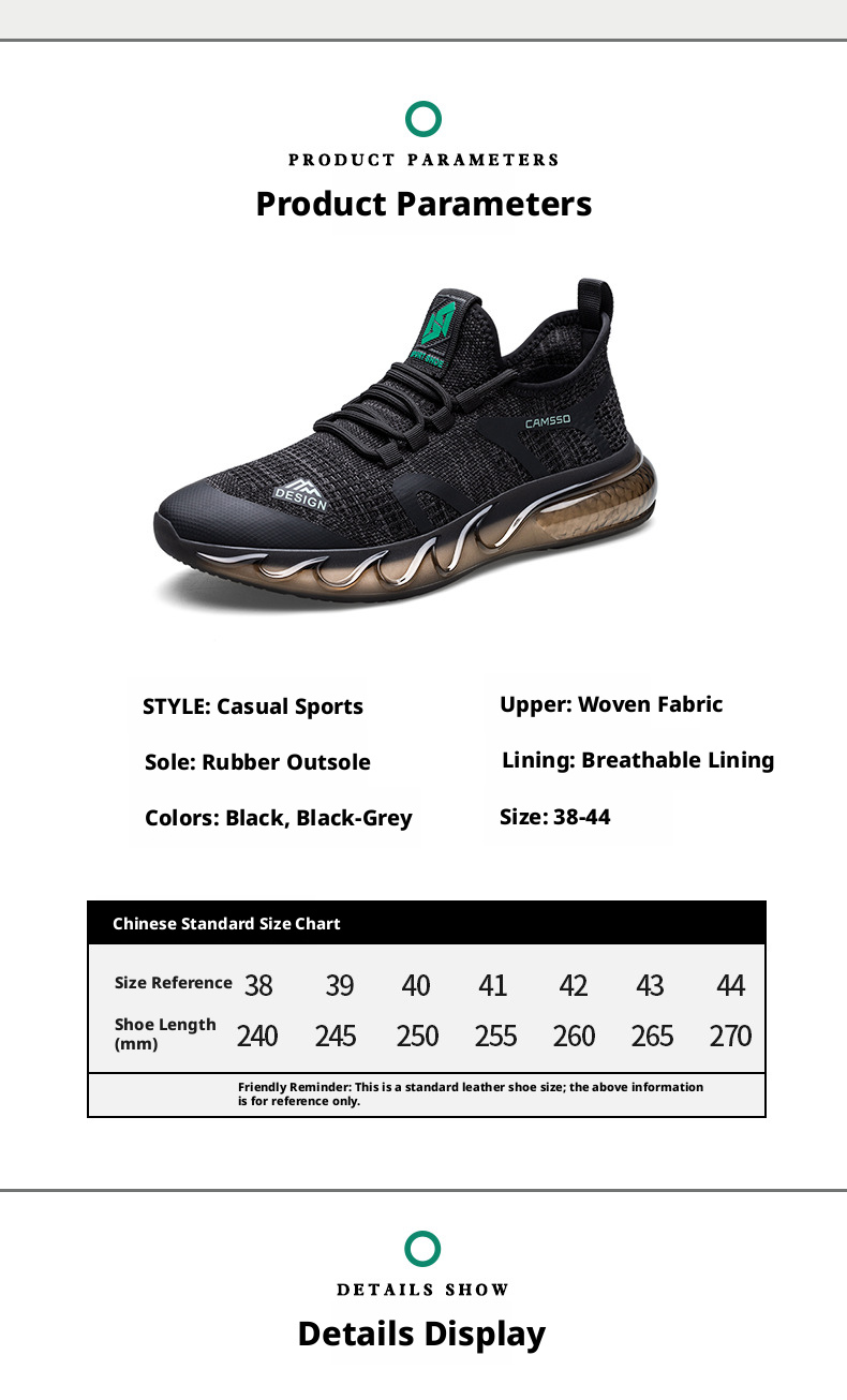 Men's Breathable Knit Running Shoes, Lightweight Casual Sneakers for Spring Summer