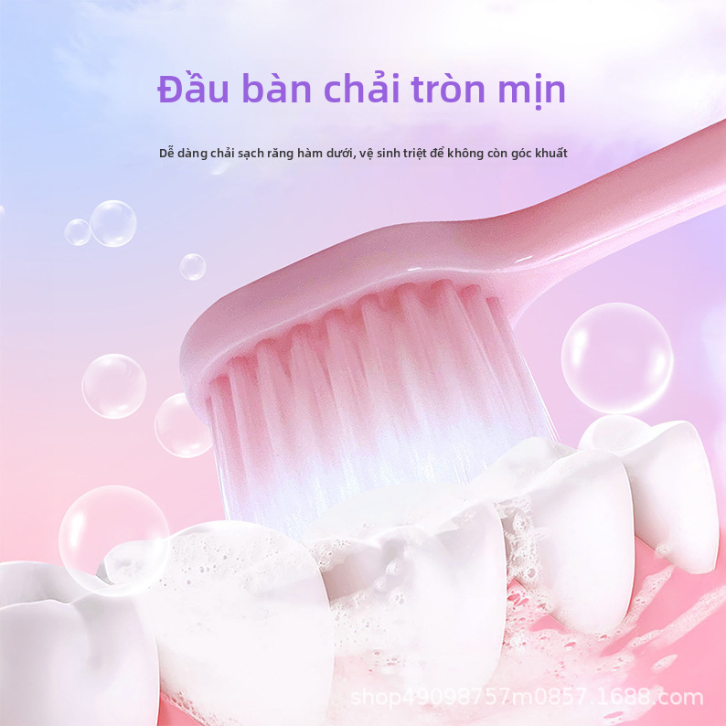 Bàn chải đánh răng lông mềm dành cho người lớn 5 gói, Bàn chải đánh răng thủ công đầu mỏng cho các cặp đôi tại nhà