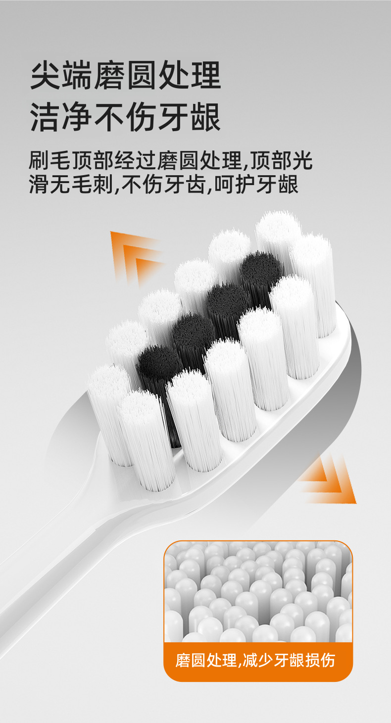 Beijiajie Adult Toothbrush Medium Bristles, Deep Cleansing Gum Care, China