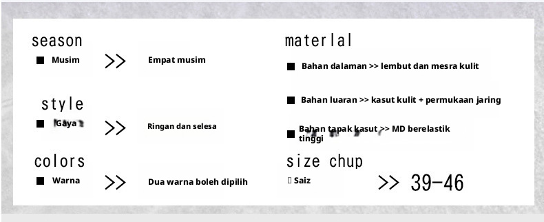 Kasut Berjalan Ringan Lelaki Tapak Lembut Tahan Gelincir Kasut Kasual Jaring Bernafas untuk Warga Emas