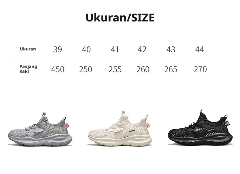 Sepatu Lari Mesh Bernapas Pria Prajurit Sepatu Musim Panas Sneakers Ringan