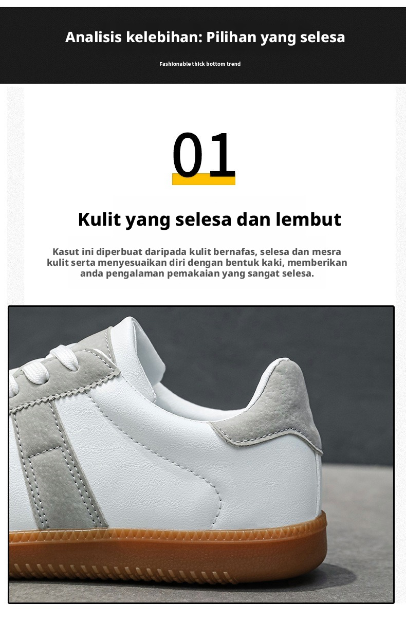 Kasut Loafer Kasual Bernafas Lelaki, Kasut Kulit Kaki Bulat Rata untuk Dipakai Harian