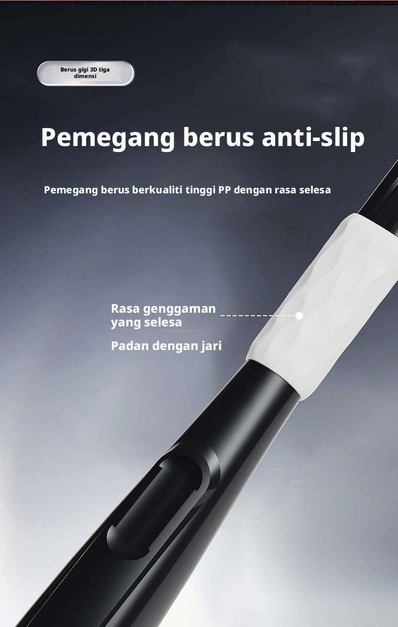 Berus Gigi Bulu Lembut Dewasa 3 Pek, Berus Gigi Manual Tiga Kepala untuk Pembersihan Dalam