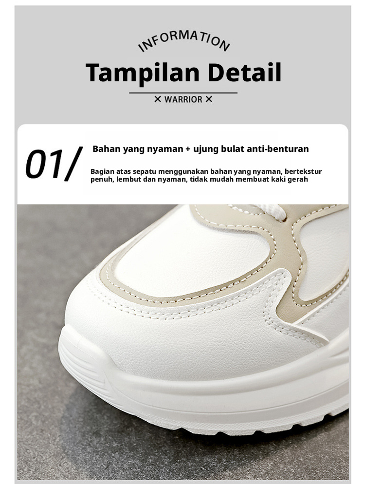 Sepatu Skate Kasual Wanita, Sepatu Sneakers Low-Top Nyaman Bernapas Nyaman untuk Musim Semi dan Musim Gugur