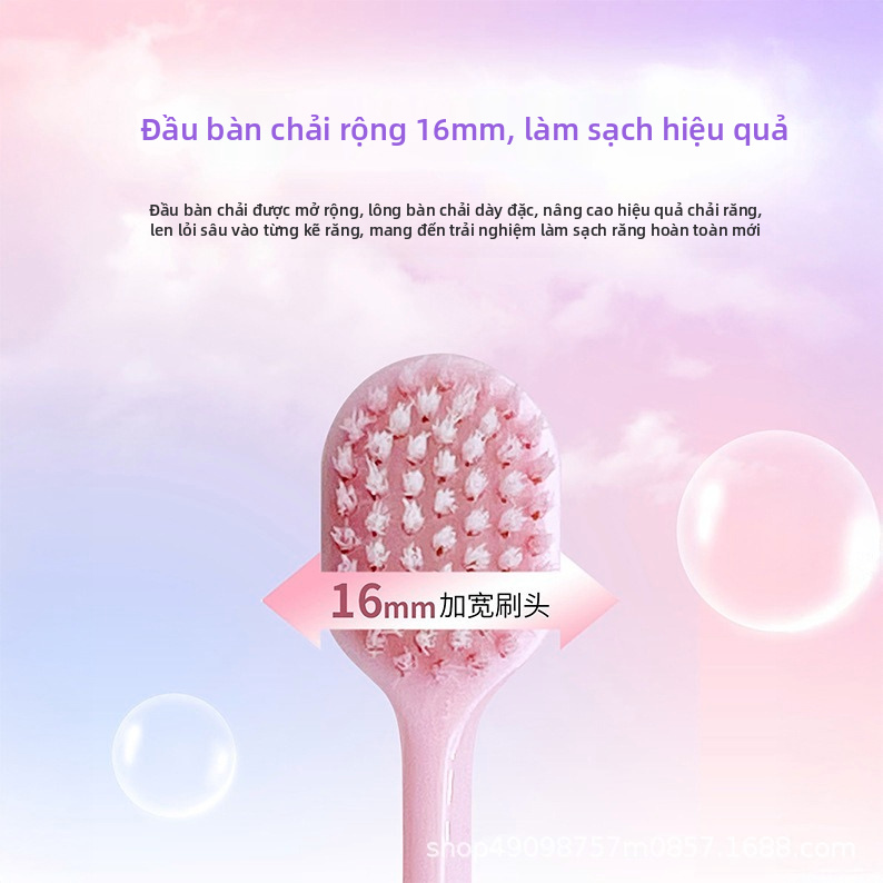 Bàn chải đánh răng lông mềm dành cho người lớn 5 gói, Bàn chải đánh răng thủ công đầu mỏng cho các cặp đôi tại nhà