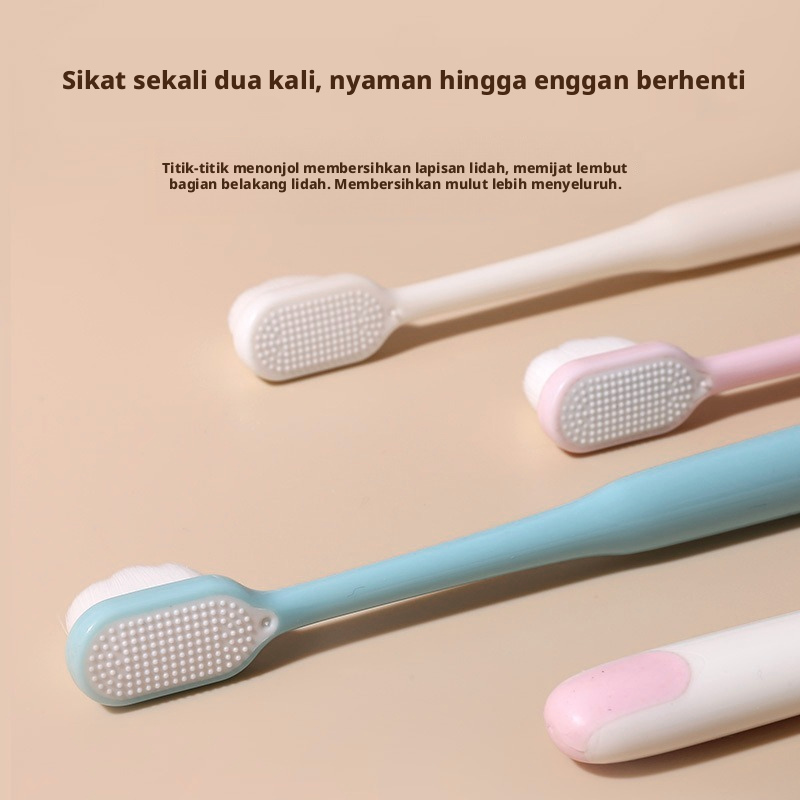 Sikat Gigi Bulu Lembut LERCH 2 Pack, Sikat Gigi Manual untuk Dewasa, Cina
