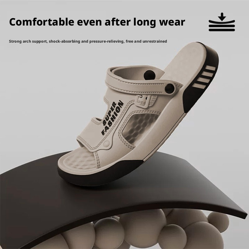 Men's EVA Slide Sandals Lightweight Non-Slip Wear-Resistant Casual Summer Shoes for Driving and Outdoor Activities