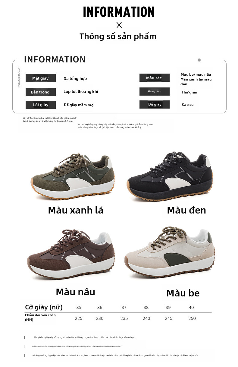 Giày thể thao Retro màu sắc kẻ sọc của quân đội Đức dành cho phụ nữ, giày đi bộ thoải mái với đế dày