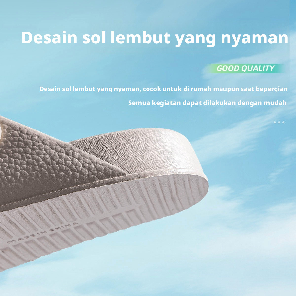 Sandal EVA Open Toe untuk Pria dan Wanita, Sepatu Santai Anti Selip yang Dapat Menyerap Udara untuk Penggunaan di Dalam Rumah dan Kamar Mandi