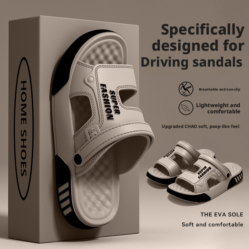 Men's EVA Slide Sandals Lightweight Non-Slip Wear-Resistant Casual Summer Shoes for Driving and Outdoor Activities