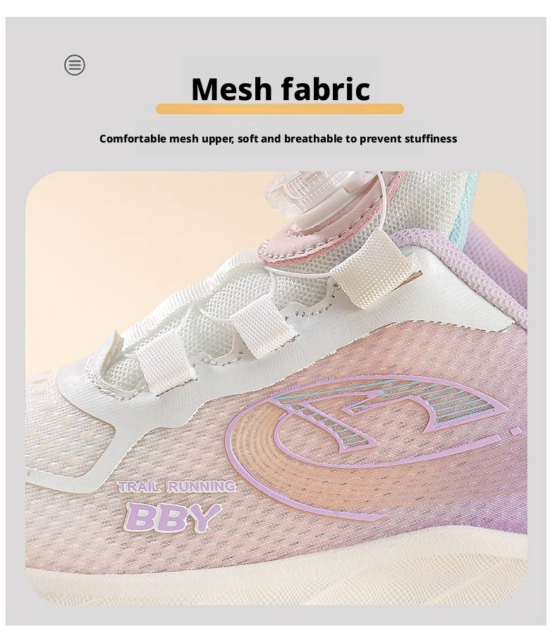 BABAYA Kids Sepatu Lari Ringan dan Nyaman untuk Anak Laki-laki dan Perempuan, Sepatu Sneaker Tanpa Tali dengan Sol EVA