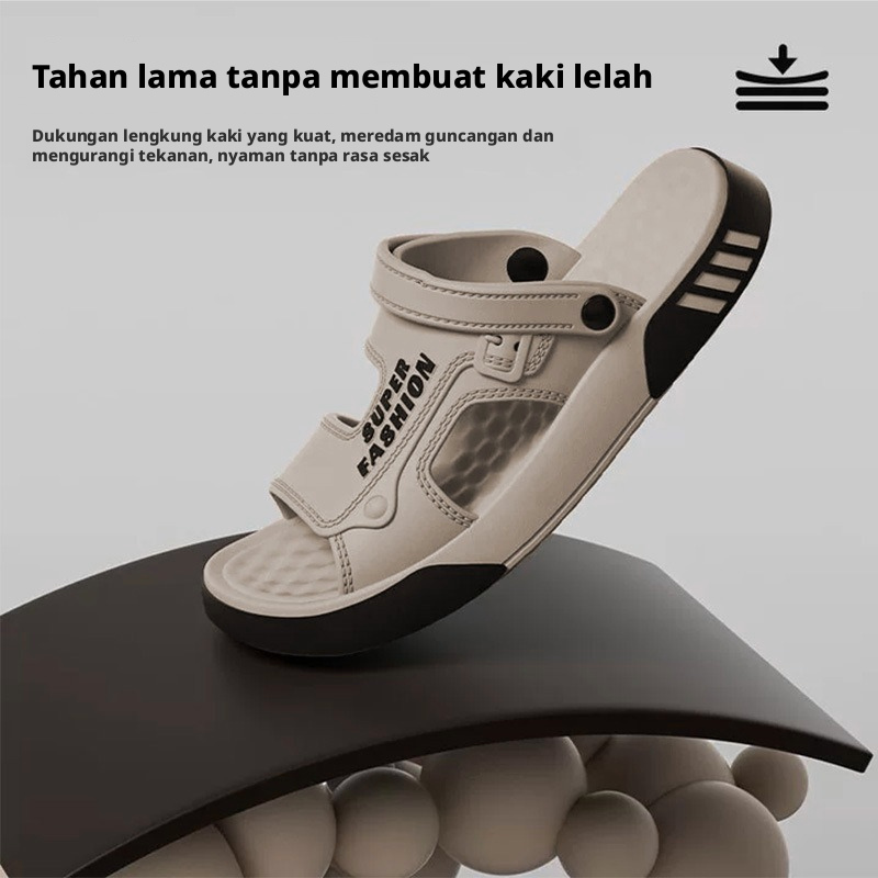 Sepatu Sandal EVA untuk Pria, Ringan, Tidak Licin, Tahan Aus, Sebagai Sepatu Santai Musim Panas untuk Mengemudi dan Aktivitas Luar Ruangan