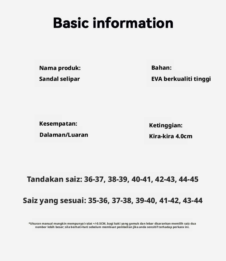 Selipar EVA untuk lelaki dengan hujung kaki tertutup, tapak tebal anti-slip dan tahan bau, kasut pantai musim panas yang meningkatkan ketinggian.