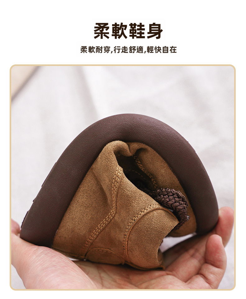 帶側邊拉鍊的兒童絨面皮革冬季靴子，適合男孩女孩穿的保暖防滑休閒鞋款