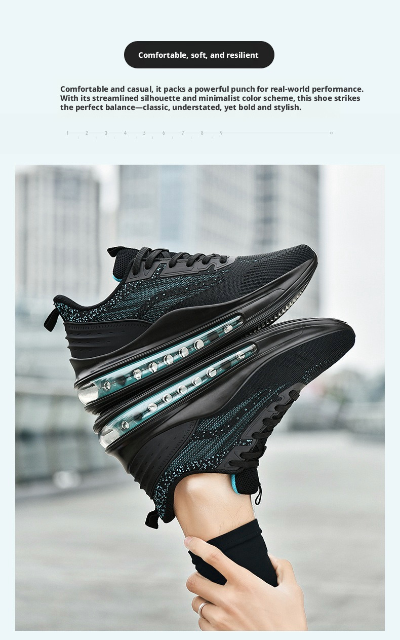 Men's Air Cushion Running Shoes Breathable Lightweight Sports Sneakers